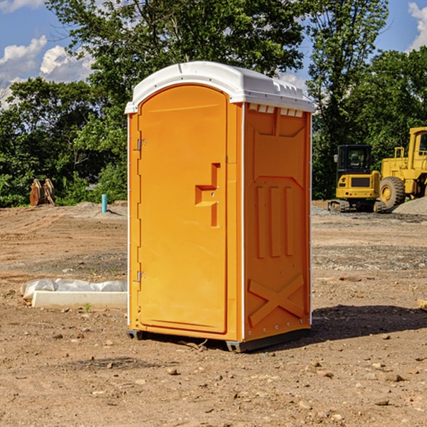 how often are the porta potties cleaned and serviced during a rental period in Bannock